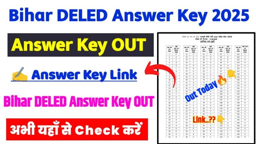 Bihar DElEd Answer key 2025