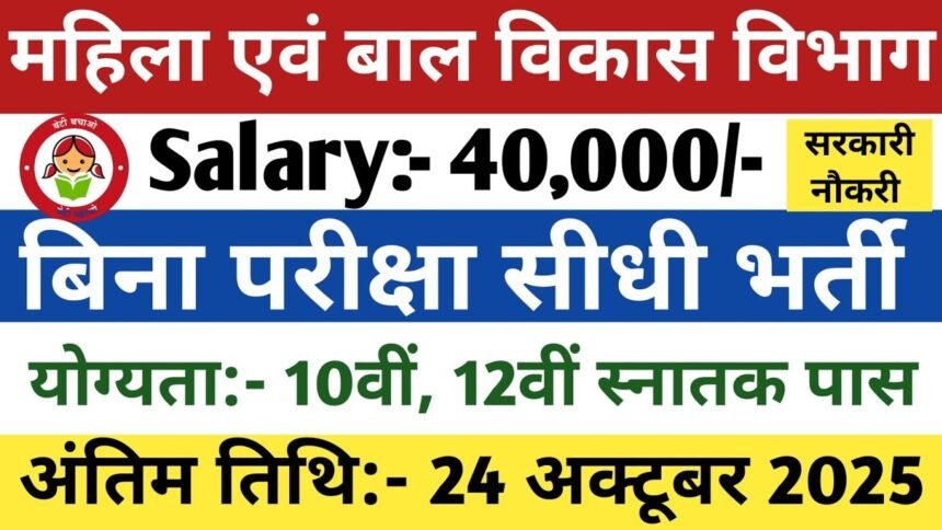 WCD Recruitment 2025