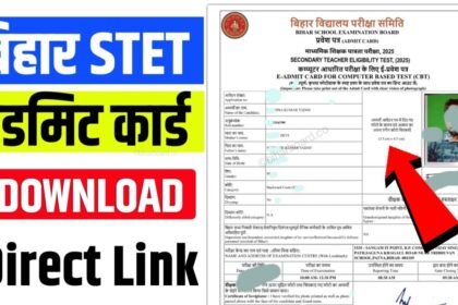 Bihar STET Admit Card 2025